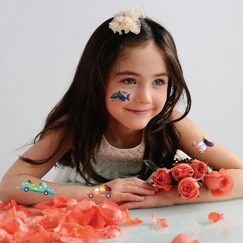 Trendy Unisex Sticker Toy Tattoo Sticker Little Fresh Arm Cute Watch 10Pcs set Waterproof Children's Set Face INS Cartoon