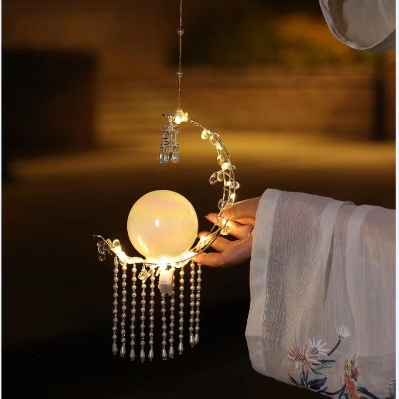 

Rabbit Lantern Handmade DIY Moon Palace Light Chinese Ancient Craft Gift Wooden Chinese Mid-Autumn Decoration for Kids Adults