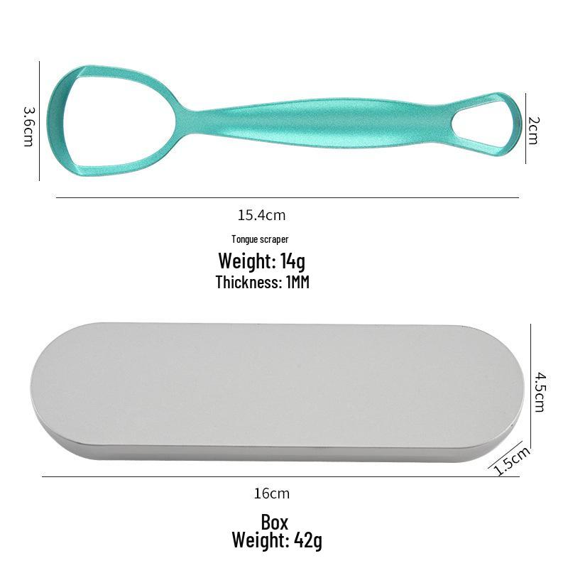 In-stock Stainless Steel Double-Headed Tongue Scraper for Oral Cleaning and Bad Breath Removal
