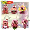 Strawberry Bear Collectible Action Figure Set Cute Pink Toy For Car Decoration