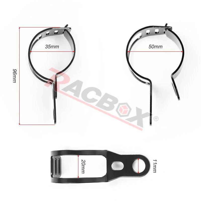 Metal 35-50mm Front Fork Clamp Left Right Motorcycle Turn Signal Lights Mount Fixed Bracket for Sport Chopper Street Custom Bike
