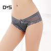 Women's Sexy Panties Lace See Through Underwear Low Rise Thin Mesh Sheer Underpants Breathable Bikini Briefs
