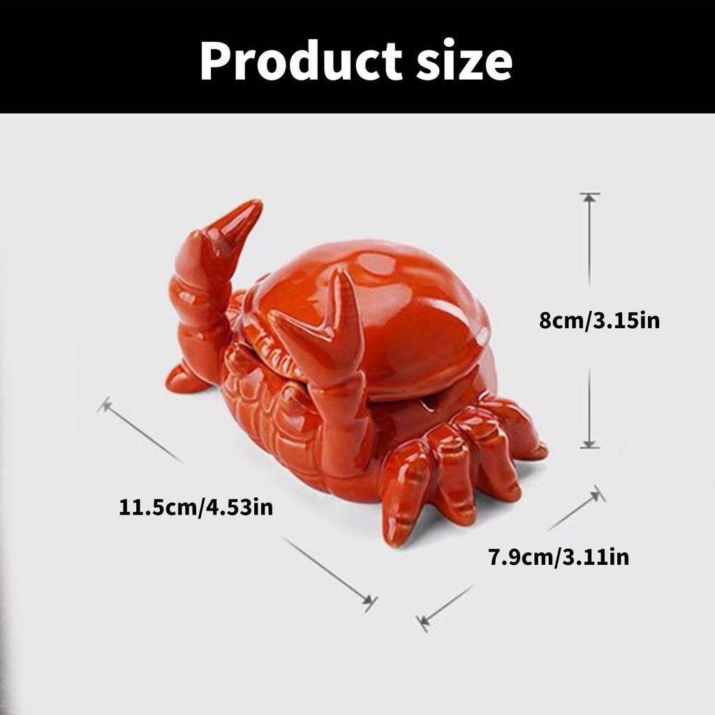 Novelty Crab Shaped Ashtray Durable Ceramic Ashes Holder For Ocean Lovers And Smokers Decors Office Desk Accessories