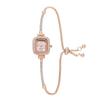 Stylish Adjustable Diamond-Studded Ladies' Thin Bracelet Watch