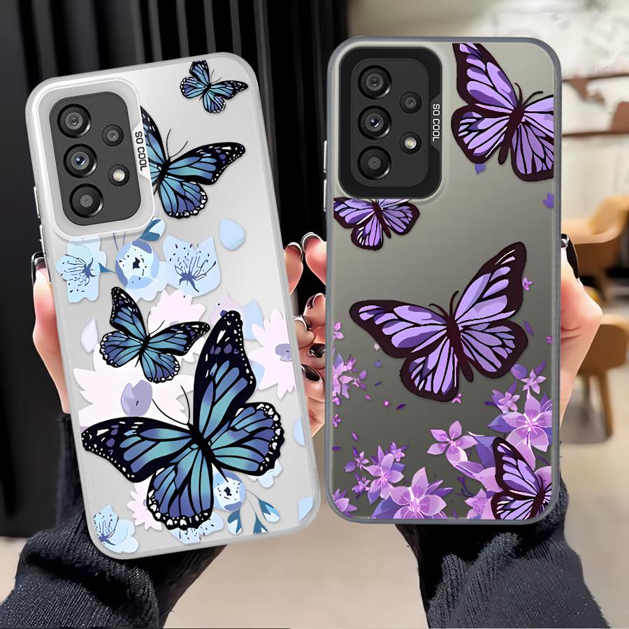 INS Retro Butterfly Phone Cover Case for Samsung Galaxy A13 A17 A52 A32 A36 A23 A71 A14 A56 A54 A12 A16 A34 A72 A25 A73