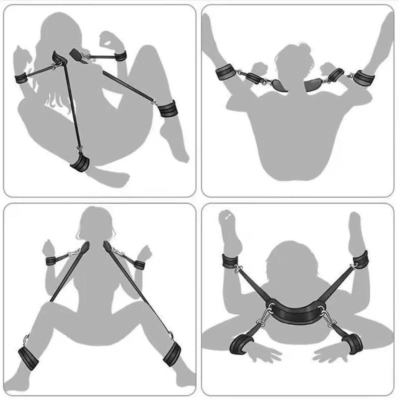 No Vibrators Couple Sex Flirting Tied Legs Adult Accessories Restraints Harness Open Legs Spreader Sexy Toys for Couples 18