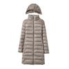 Women Plus Size Winter Down Coat Slim Fit Mid Length Hooded Windproof Warm Padded Long Sleeves Solid Color Zipper Closure