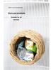 Straw Bird Nest for Budgerigars, Cockatiels, Quails, Pigeons, and Peonies - Hanging Breeding and Egg-Laying Supply