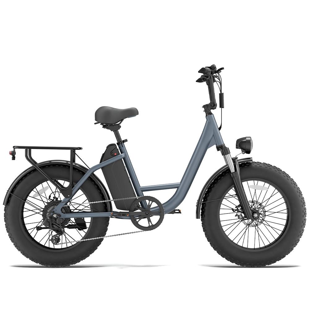 Bicicleta Eléctrica Urlife E26 Pro Motor de 750W Rueda Gruesa de 20" Plegable Bicicleta Eléctrica 7 Velocidades Frenos de Disco Doble 48V 15.6Ah Carga Máxima 120Kg
