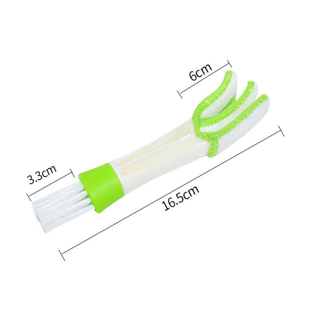 

Multifunctional Double Cleaning Brush Head Window Blind Duster Cleaner For Car Air Outlet Keyboard Air Condition