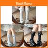 Lolita Cotton Midcalf Socks With Lace Edge And Butterfly Bow For Girls