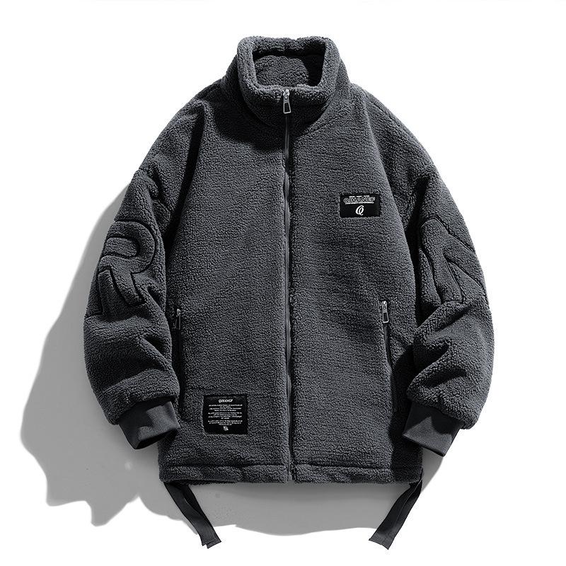 

2026 New Lamb Wool Multi-color Fashion Cotton-padded Clothes Korean Version Windproof Thickened Trendy Brand Couple Jacket In Stock M темно-серого