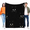 Cute Black Cat Face Blanket Soft Cozy Throw Perfect for Home Decor and Gifts