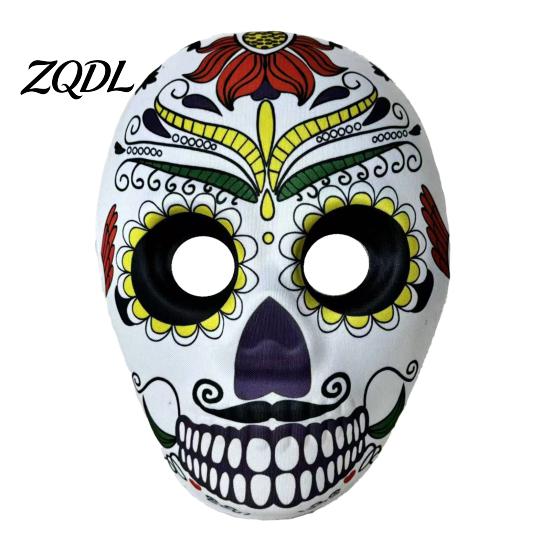 Comfortable Carnival Face Cushion Day of The Dead Skull Masque, Halloween Sugar Full Party Masque Masquerade Accessory for Cosplay, Mexican