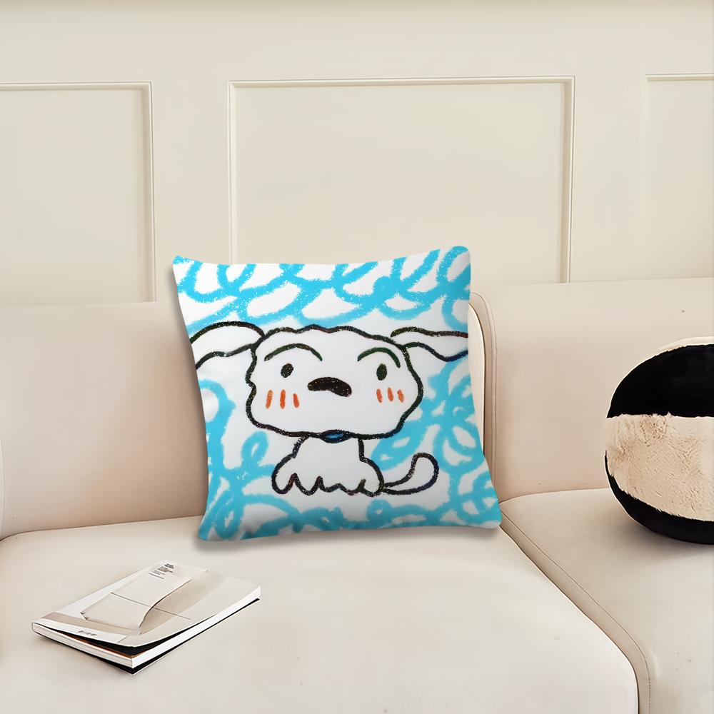 Cartoon C-Crayon S-Shin-chan Nohara Shiro Cute cushion cover Living Room Headboard Office Bedroom Sofa Nap Time Pillow Case