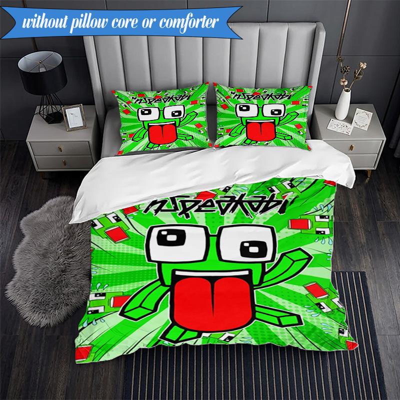 Colorful game Friends 3pcs K-pop music group Bedding set,Ideal for Bedroom, Dormitory,Including Duvet Cover And 2pcs Pillowcases,Fan gifts