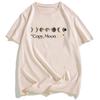 Short Sleeve Cotton Loose Tshirts Unisex Streetwear Copy Moon Joy Tshirt Design Graphic Printing Clothing Casual Summer Tees