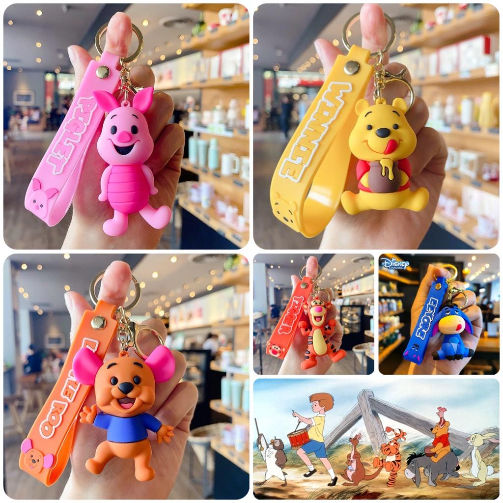 Cute Pvc Winnie The Pooh Keychain Cartoon Tiger Keyring Gift