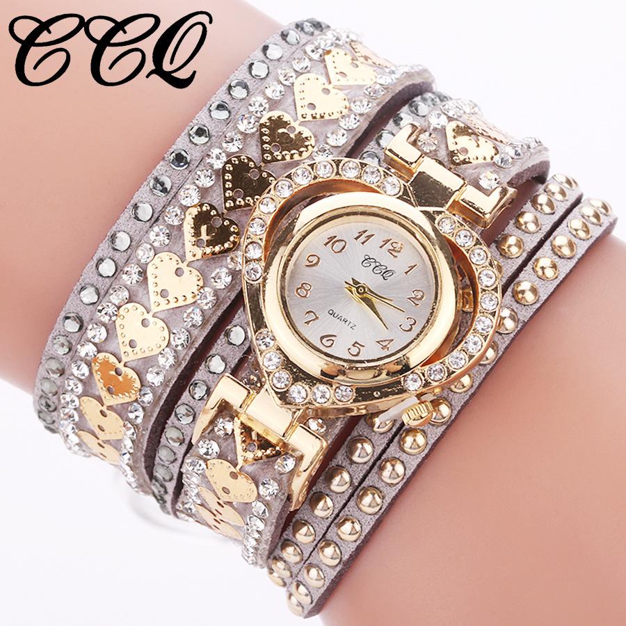 Diamond Bracelet Watch Circle Ladies Love Student Girlfriend Bracelet Watch Women'S Watch