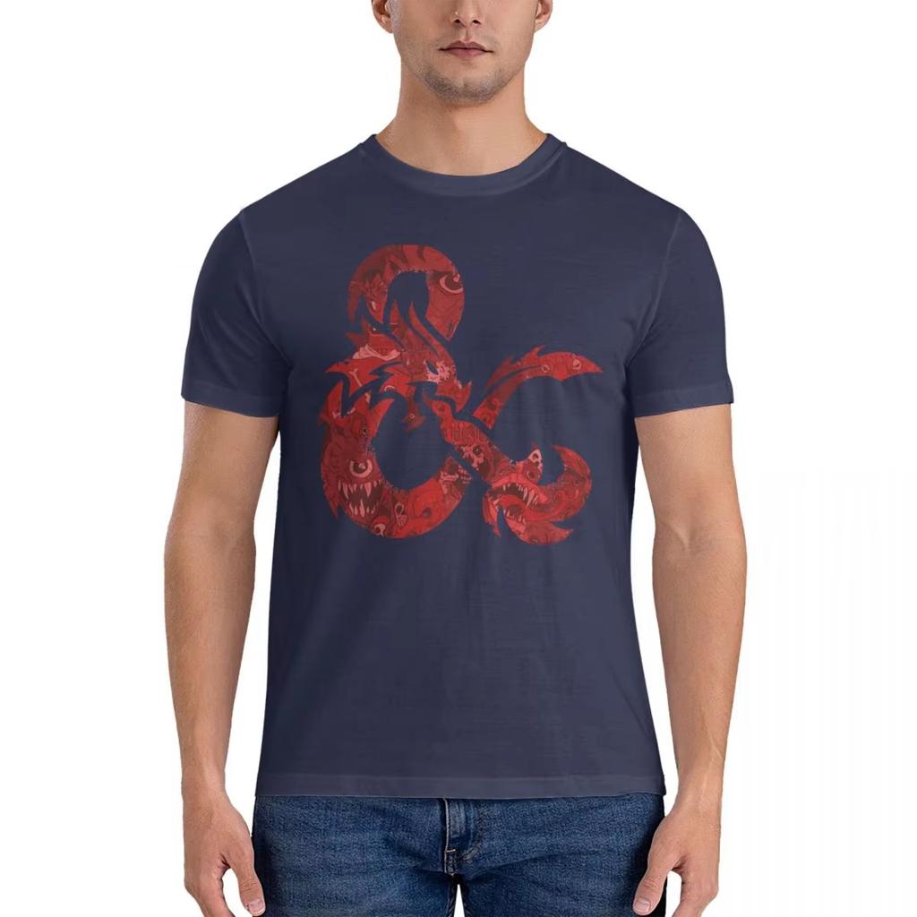Bestiary Ambersand T Shirt Men 100% Cotton Casual T-Shirts Round Collar D-Dungeons and Dragons DND Tee Shirt Short Sleeve