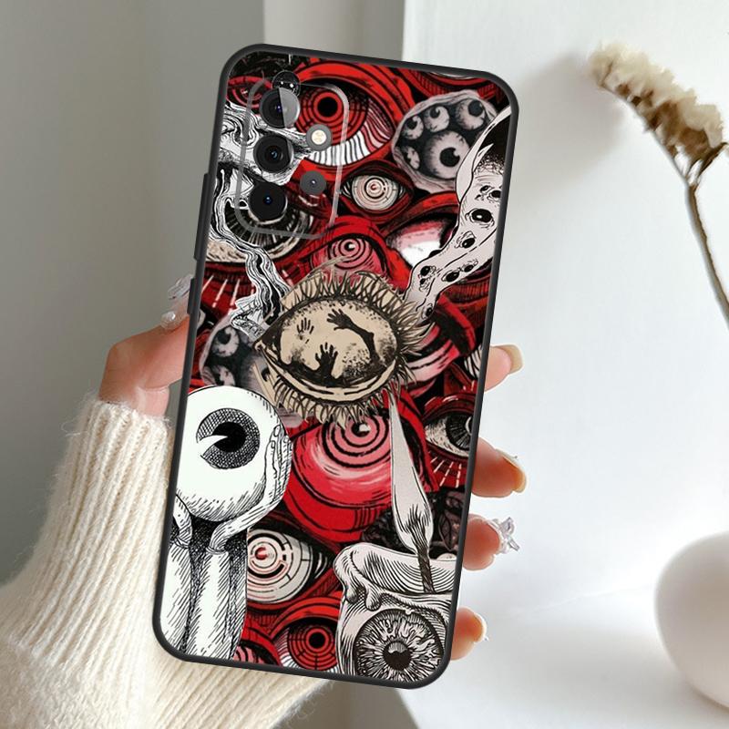 Scary Face Eyes Case For Samsung Galaxy A55 A15 A35 A56 A06 A16 A26 A36 A32 A52 A13 A33 A53 A14 A34 A54 A17