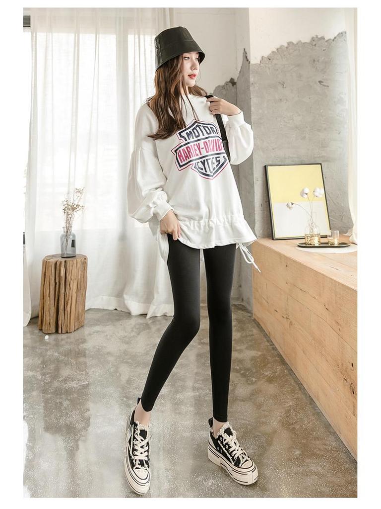Women's High Waist Slimming Modal Leggings - Thin, Elastic, Plus Size, 9-Point Length for Spring and Autumn