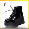 Martin Boots For Women With 20cm Platform Thick Sole Waterproof Heeled Ankle Boots Spring