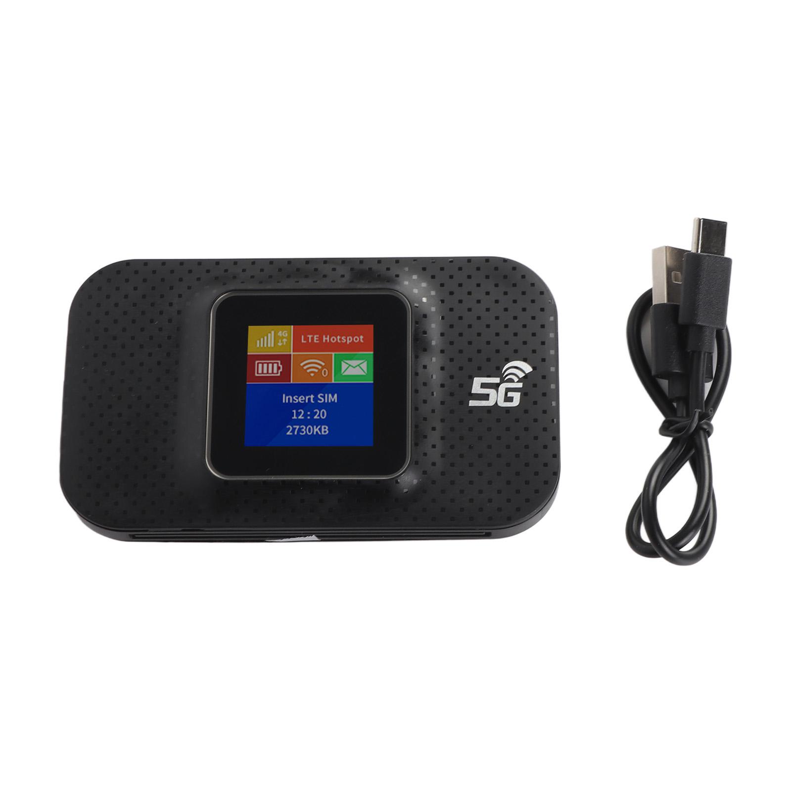 

4G Portable WiFi 1.44in Color Screen Mobile WiFi Hotspot Router with Micro SIM Card Slot for Phone Tablet Laptop чорний