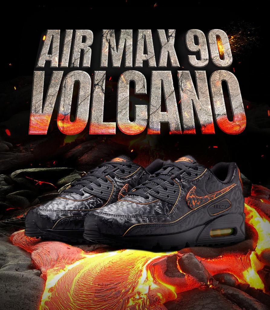 Nike Air Max 90 QS - Volcano - Herren Sneakers Schuhe Schwarz HF3248-001 ORIGINAL LIMITIERT