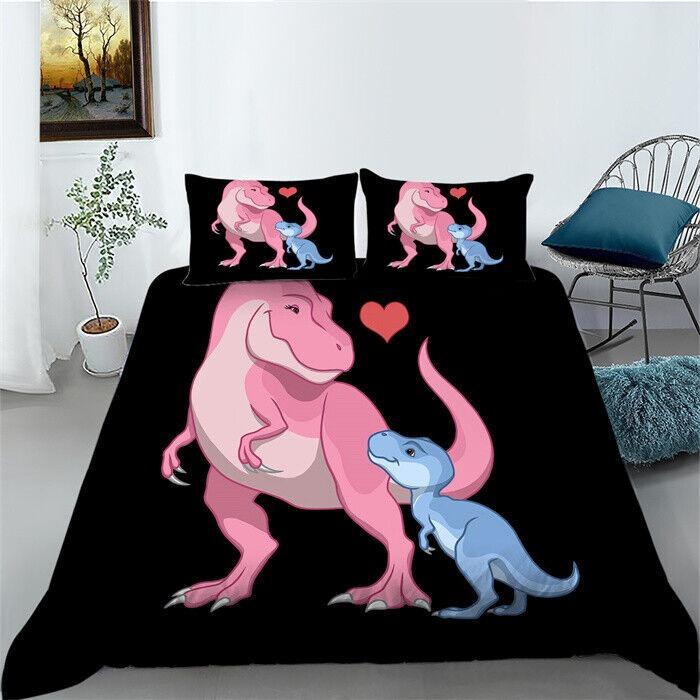 3D Printed Animal Bedding Set King Queen Bed Down Duvet Cover Pillowcase 2/3pc Quick Drying Bed Cover Luxury Cover Home Textile