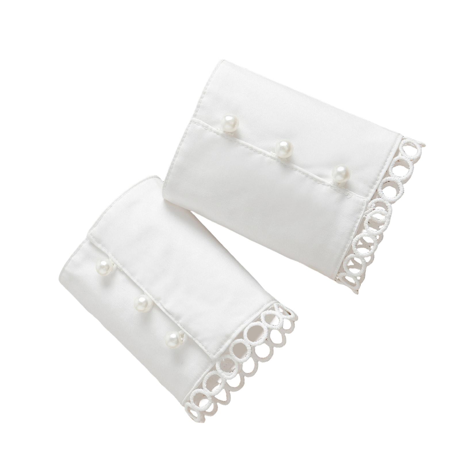 

Женские манжеты на запястье Съемные Простые манжеты Зимние Осенние Рубашки Свитер Толстовка Элегантные Жемчужные Пуговицы B