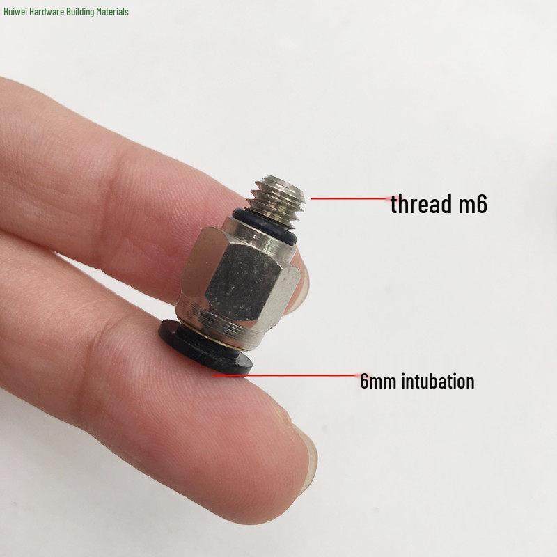 Pneumatic Mini Push-in Connector Set: PC4/6-M5, POC3-M5/4-M6, PL4-M3 Elbow