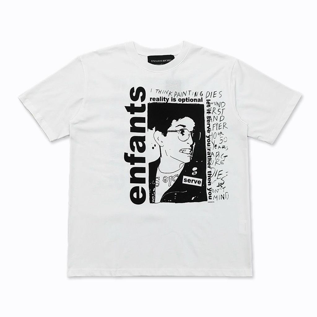 ERD Melancholie Trendmarke Zweite Generation Porträt High Street Druck Locker Herren T-Shirt Retro Rundhals Kurzarm