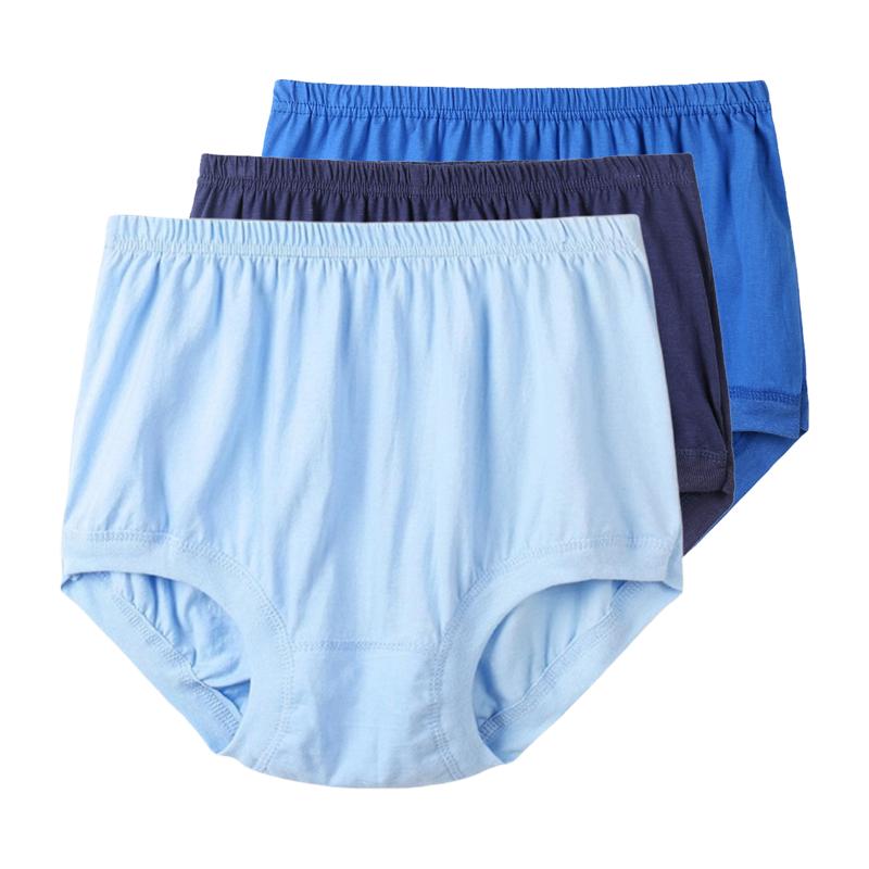 3PCS Big Size Underwear Men's Briefs Large Underpants Middle-aged and elderly Cotton ComfortablePanties L XL 2XL 3XL 4XL 5XL