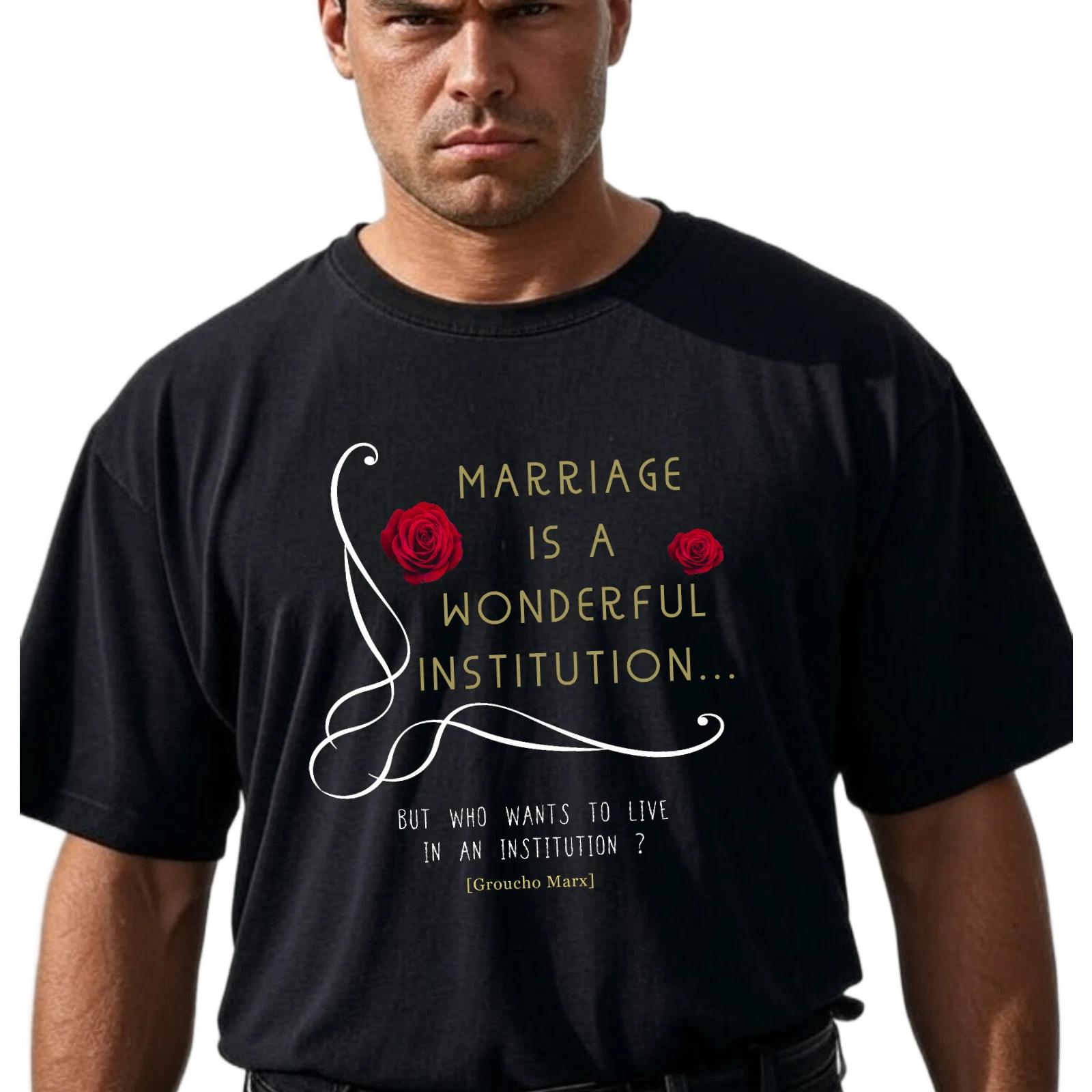 Groucho Marx Quote Unisex T-T-Shirt, Funny Marriage Tee, Softstyle T-Shirt, Gift for 2XL