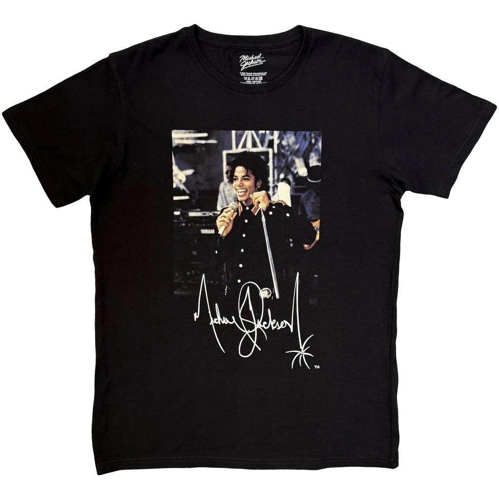 Michael Jackson TShirt Signature Black OFFICIAL NEW