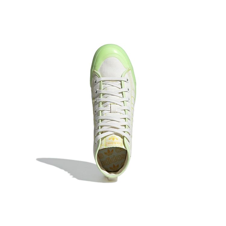Adidas Originals Nizza Hi Rf Canvas Casual Durable Breathable High-Top Skate Shoes Unisex Sneakers Beige GX2706