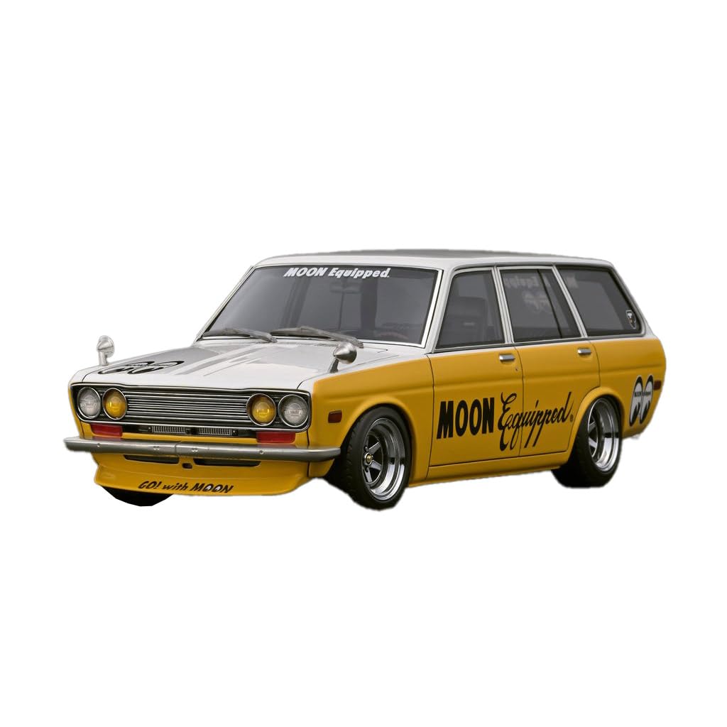 TARMACWORKS ignition model Datsun Bluebird Wagon Finished Product × 1/18 (510) Yellow/White