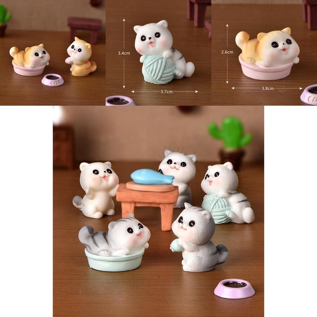 Naughty Diy Ornament Cat Micro Landscape Production Resin Desktop Decoration