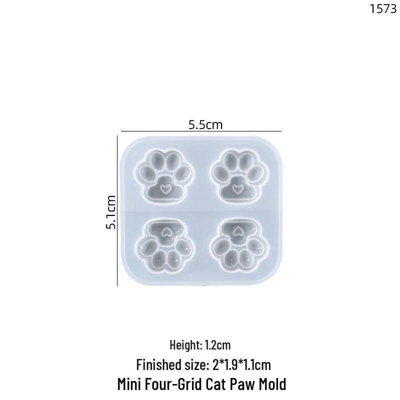 Yumei DIY Форма для брелока из эпоксидной смолы в виде кошачьей лапки