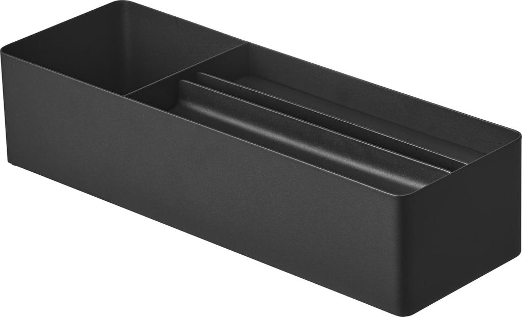 Yamazaki Paper Towel Vanity Tower Tissue Small Item Cosmetic 10744 & Organizer, Black, W39.5×D13.1×H11.2cm, Series, Case, Storage, Storage,