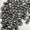 Tahitian Ribbed 8-9mm Full-Drilled Black Saltwater Pearl Beads for DIY Jewelry