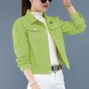 Autumn Blue Long Sleeve Jeans Jacket Women Korean Style Female Short Jacket Long Sleeve Turn-down Collar Denim Jackets