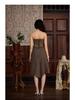 2025 Autumn/Winter Spicy Girl Lace Strapless Top & Irregular Skirt Set