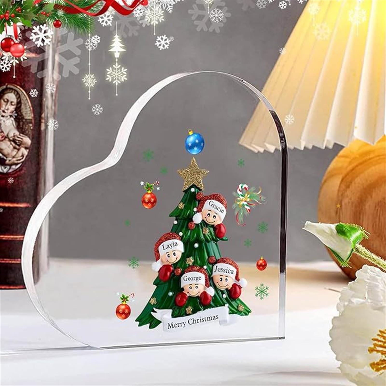 

Рождественские украшения для дома, рождественский декор, стол, камин, полка - Акриловые подарки в форме сердца для женщин/девочек - Праздничный декор для дома One Size