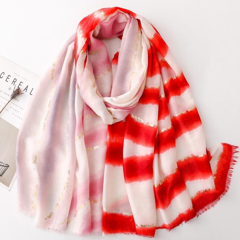 

Роскошный женский вискозный шарф Вентилируемый летний пляжный платок Ощущение хлопка и льна Бахрома Пашмина Мусульманский хиджаб Обертывание Дамский тюрбан 88x180cm