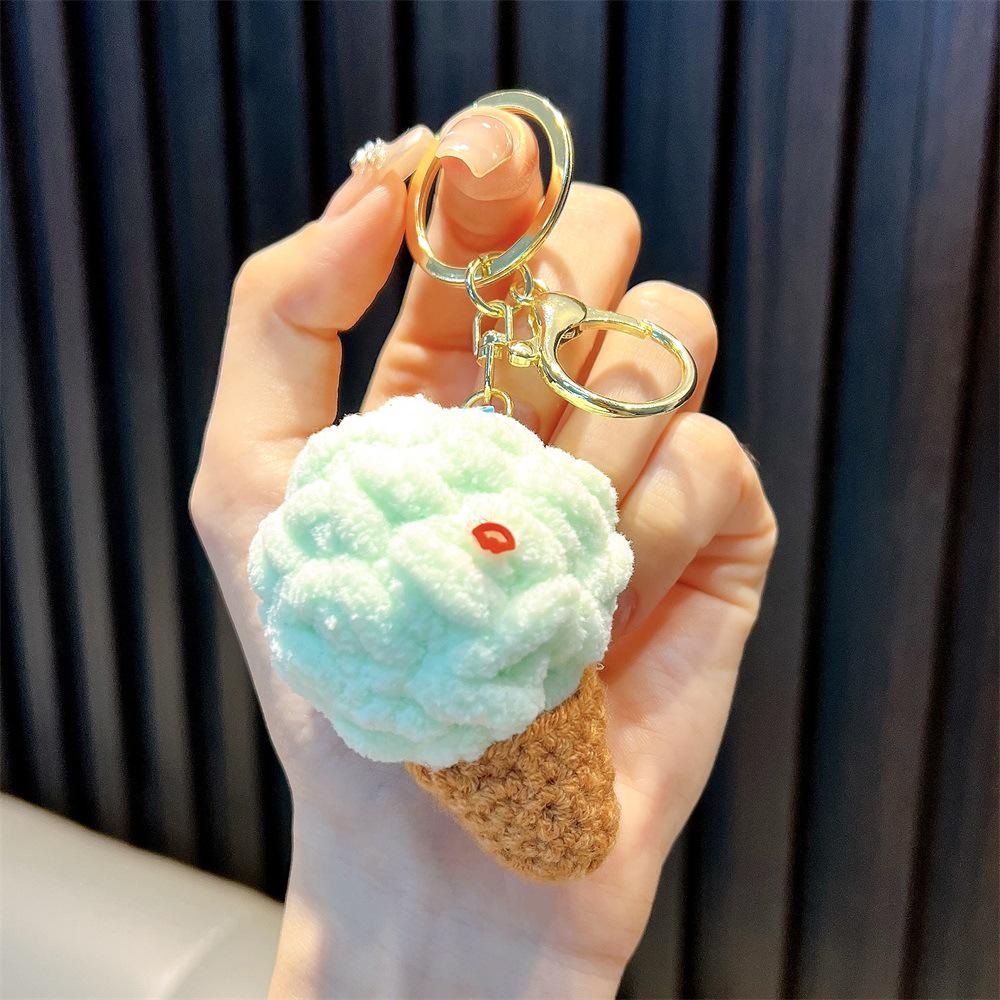 Hand-Woven Plush Persimmon Good Luck Keychain Pendant