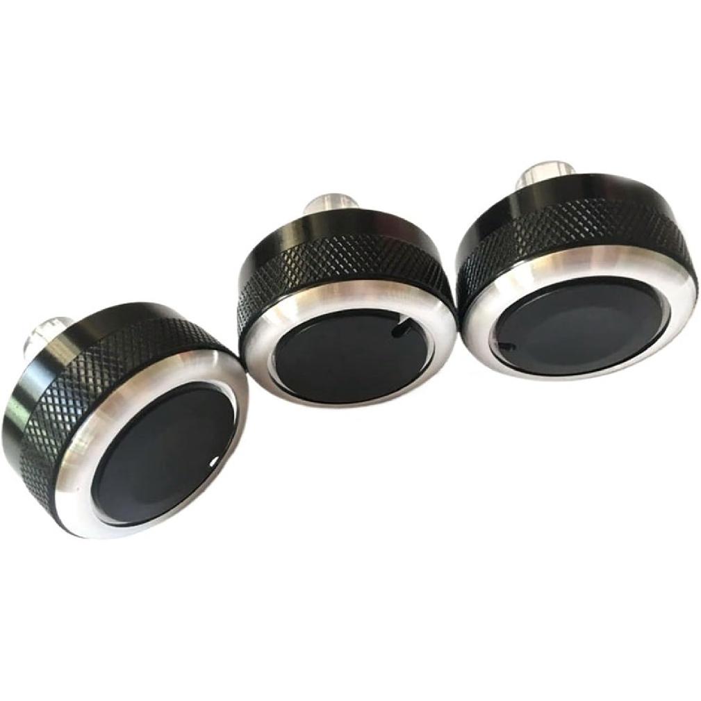 3pcs/Set Car Air Conditioning Knobs Aluminum Alloy Compatible for Mazda AC Knob Switch Button/Mazda 3 Axela 2014-2017