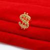 Hot-selling European and American Simple and Fashionable Personalized Dollar Symbol Alloy Diamond-encrusted Personalized Trendy Male Trendy People