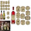 Halloween Vintage Wine Bottle Labels With Removable Stickers For Party Decor And Event Setup